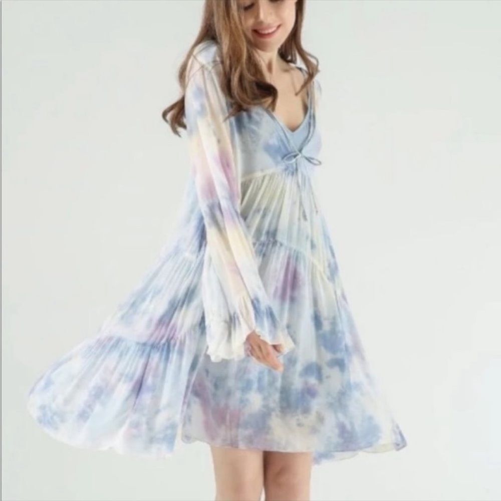 Young Fabulous & Broke Rosa Tie Dye Mini Dress Sz Small